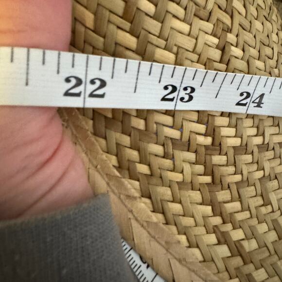 Summer Club Men's Tan Sun Protection Straw Cowboy Hats Size 7 1/8 - Picture 6 of 6